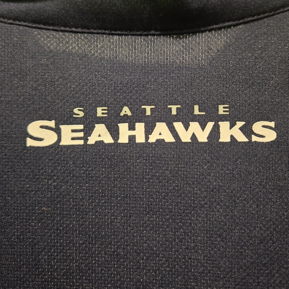 NFL Navy and Lime Green Quarter-Zip Pullover - Picture 4 of 6
